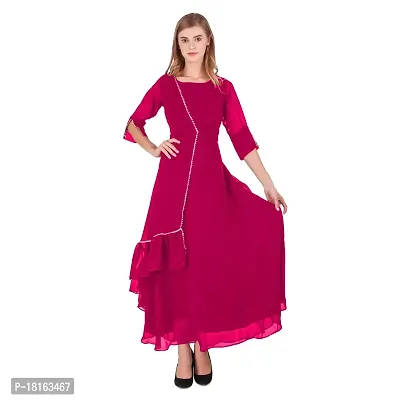 Beelee Typs Women's Georgette Layered  Tiered Kurta-thumb5