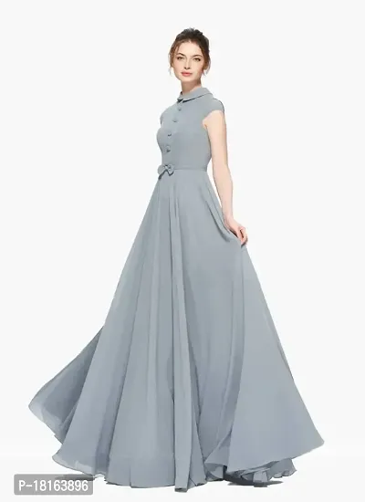 Beelee Typs Women's Maxi Dress (Grey Gown-XL_Grey_X-Large)