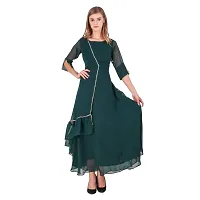 Beelee Typs Women's Georgette Layered  Tiered Kurta-thumb2