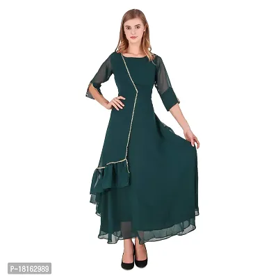 Beelee Typs Women's Georgette Layered  Tiered Kurta-thumb3