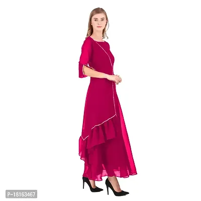 Beelee Typs Women's Georgette Layered  Tiered Kurta-thumb4