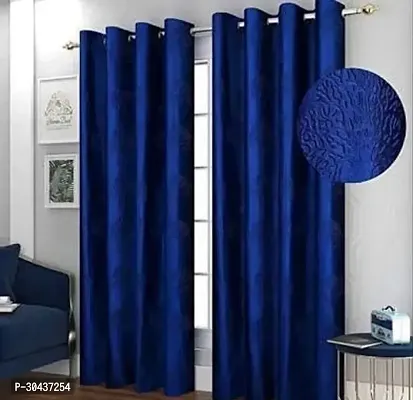 Stylish Polyester Solid Window Curtain Pack of 2-thumb0