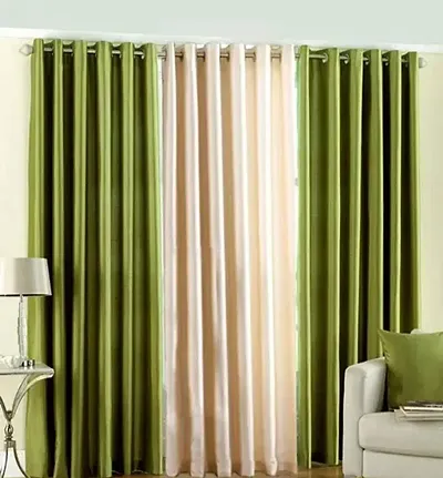 5 Ft Polyester Eyelet Fitting Curtains Set Of 2 Vol 3