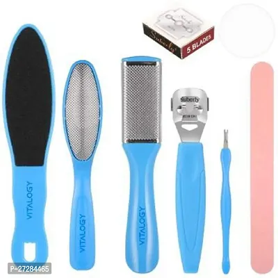 Pedicure Tools for Feet   8 in 1 Pedicure Kit   Foot Scrubber for Dead Skin  Callus Remover  Foot Scraper  Foot File  Pitchfork  Filer for Nail Repair   1 Set   100 g  Set of 8