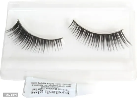 Classic 1 Pair Eye Lashes Extension Makeup Long False Eye Lashes With Glue-thumb0