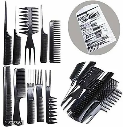 Set of 10 Professional Salon Hair Cutting  Styling Barber Combs-thumb0