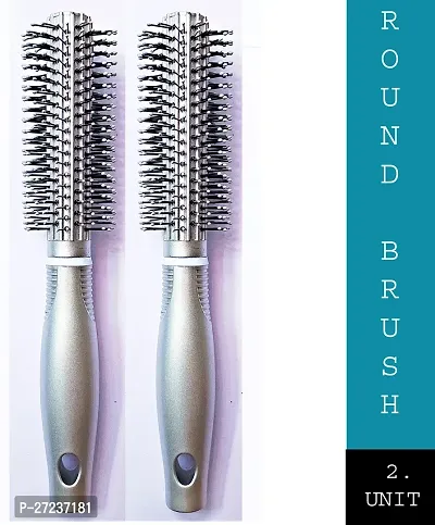 Combo Silver Hair Round Rolling Curling Comb Hair Brush for Women