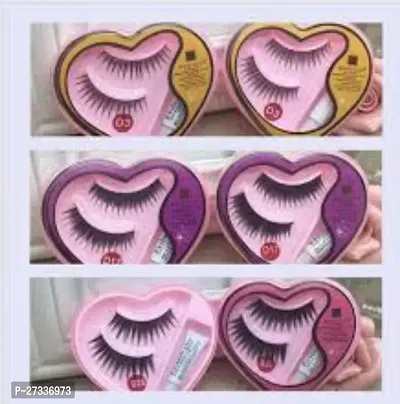 Classic Fake Eyelashes With Glue Pack Of 6 Pair-thumb2