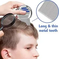 Stainless Steel Lice Treatment Comb for Head Lice Remover Lice Egg Removal Comb PACK OF 1-thumb2