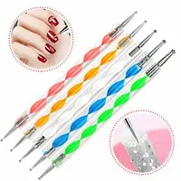 Transparent Artificial Nail 100 Pcs WITH5  NAIL ART  6 NAIL GLITTER COMBO PACK-thumb3