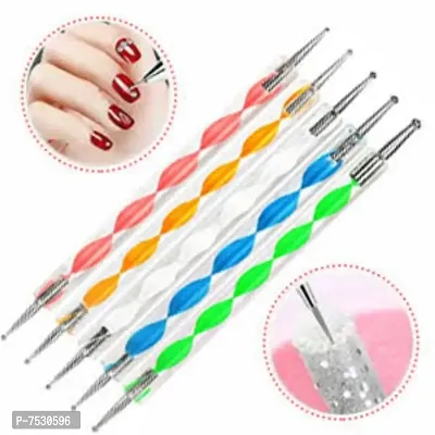 Transparent Artificial Nail 100 Pcs WITH5  NAIL ART  6 NAIL GLITTER COMBO PACK-thumb4