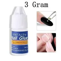 Transparent Artificial Nail 100 Pcs False Style Fake Acrylic Nail Tips With glue TRANSPARENT  (Pack of 100)-thumb1