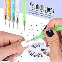 TOP 5Pcs 2 Way Dotting Tools Marbling Tool Nail Art Dotticure Tool Doting Pen Nail Art Tools (Multi)  (WHITE)-thumb1