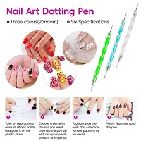 TOP 5Pcs 2 Way Dotting Tools Marbling Tool Nail Art Dotticure Tool Doting Pen Nail Art Tools (Multi)  (WHITE)-thumb3