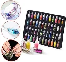 3D Nail Art Sequins Glitter Stickers Powder Manicure Polish Mixed Design Case Set 6 (MULTICOLOR)  (Black)-thumb2