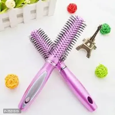 Round Roller Hair Comb Brush MULTICOLOR 1pcs-thumb4