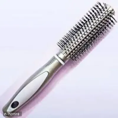 Round Roller Hair Comb Brush MULTICOLOR 1pcs-thumb0