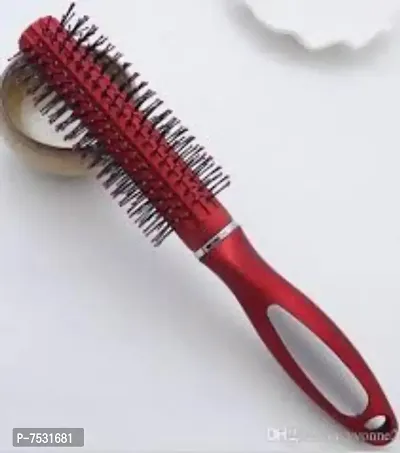 Round Roller Hair Comb Brush MULTICOLOR 1pcs