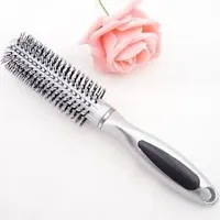 Round Roller Hair Comb Brush MULTICOLOR 1pcs-thumb1