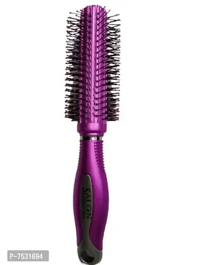 Round Roller Hair Comb Brush 1  MULTICOLOR 1pcs-thumb3