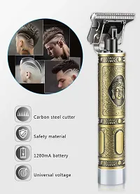 Hair Clippers with Zero Gapped Baldheaded T-Blade Trimmer with Close Cutting, Cordless Hair clipper for men with 3 Guide Combs Brush 1500mAh Li-ion Battery, 180 minutes (Gold,Buddha trimmer)-thumb1