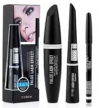 Professional Mascara, Curls Lashes, Highly Pigmented Colour, Long-lasting, Waterproof, Hypercurl With 3 in 1 Lash Effect pack Eyebrow Pencil  Eyeliner Black. (3 in 1)-thumb3