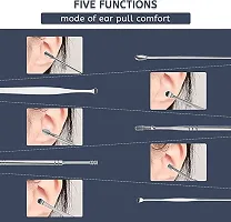 Ear Cleaner Tool Set with Storage Box - Ear Wax Remover Tool Kit with Ear Curette Cleaner and Spring Ear Buds Cleaner - 6 Pc,-thumb2