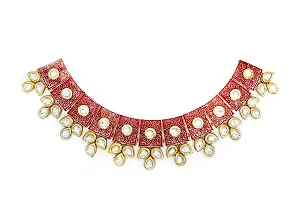 VIVA VIRAL Glorious kundan Gold plated Wedding Jewellery choker set for Woman  Girls-thumb3