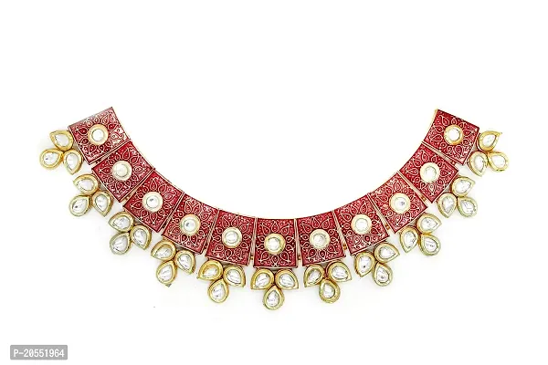 VIVA VIRAL Glorious kundan Gold plated Wedding Jewellery choker set for Woman  Girls-thumb4