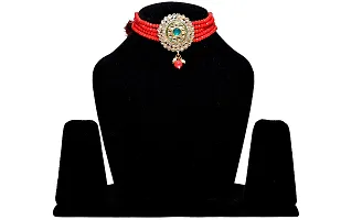 VIVA VIRAL gold- plated stone jewel set (Red Green white) for woman Girls-thumb2