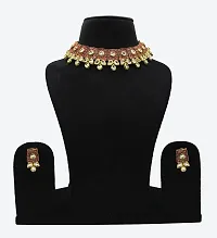 VIVA VIRAL Glorious kundan Gold plated Wedding Jewellery choker set for Woman  Girls-thumb1