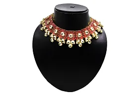 VIVA VIRAL Glorious kundan Gold plated Wedding Jewellery choker set for Woman  Girls-thumb2