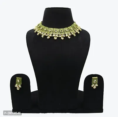 VIVA VIRAL Glorious kundan Gold plated Wedding Jewellery choker set for Woman  Girls-thumb2