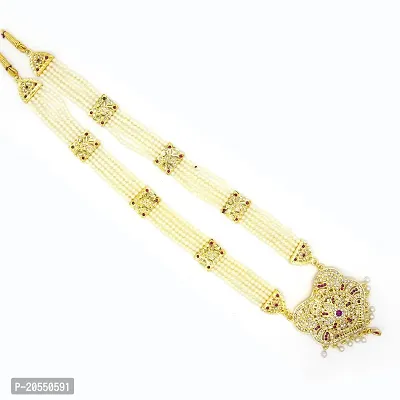 VIVA VIRAL LCT Gold Plated Wedding Jewellery Pearl long Rani Haar Necklace Set for Woman Girls-thumb4