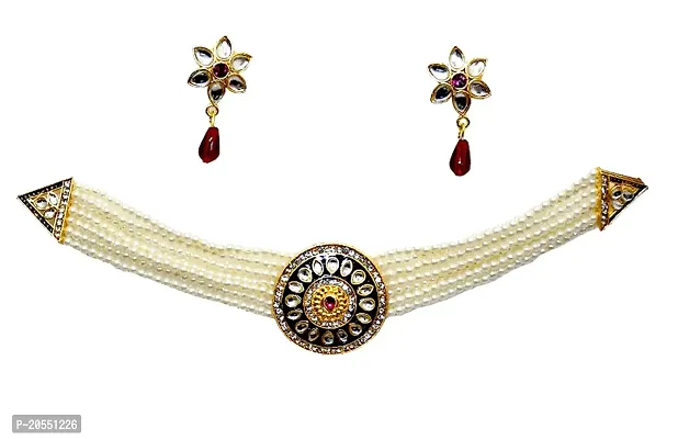 VIVA VIRAL glamours gold plated pearl (multicolour) jewellery set for girls and woman