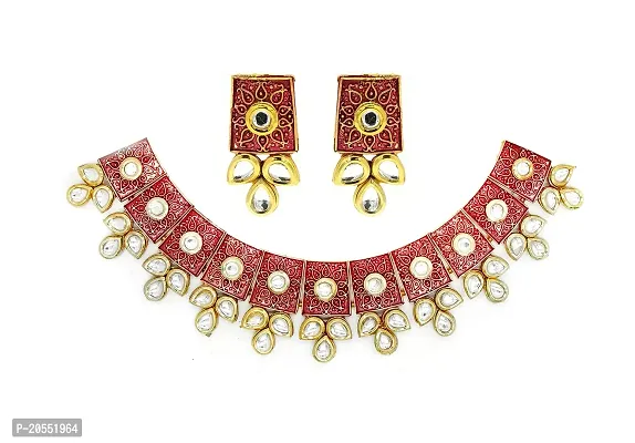 VIVA VIRAL Glorious kundan Gold plated Wedding Jewellery choker set for Woman  Girls