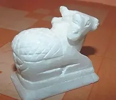 White Marblle Nandi Showpiece And Figurines-thumb1