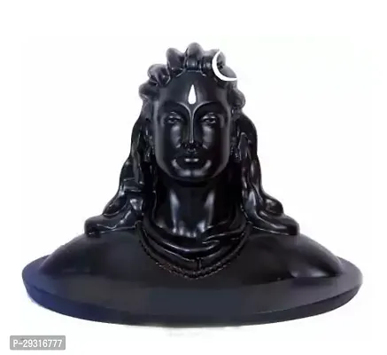 Adiyogi Decorative Showpiece - 12 Cm  (polyresin, Black)-thumb0