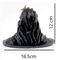 ADIYOGI IDOL WITH RUDRAKSH MALA AND TRISHUL Decorative Showpiece - 12 cm  (Polyresin, Black)-thumb2