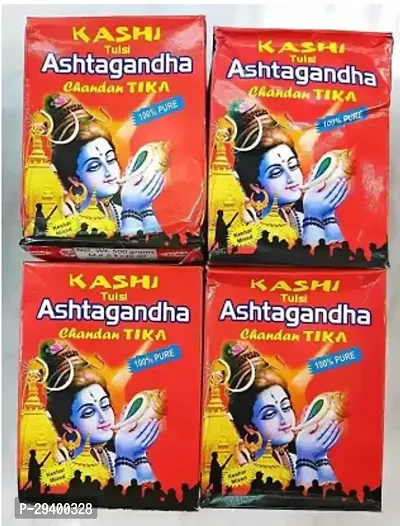 Kashi Tulsi Ashtagandha Kumkum Tilak Pure Chandan Powder Set of 4 in 500 Gram-thumb3