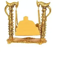 Golden Metal Laddu Gopal, Krishna Jhula  (height: 16.5, Pre-Assembled)-thumb1