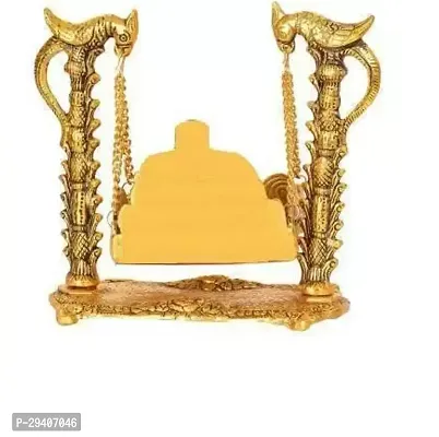 Golden Metal Laddu Gopal, Krishna Jhula  (height: 16.5, Pre-Assembled)-thumb2