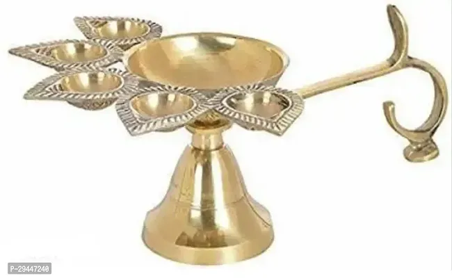 Brass Panch Aarti Lamp Puja Diya for Diwali-thumb2