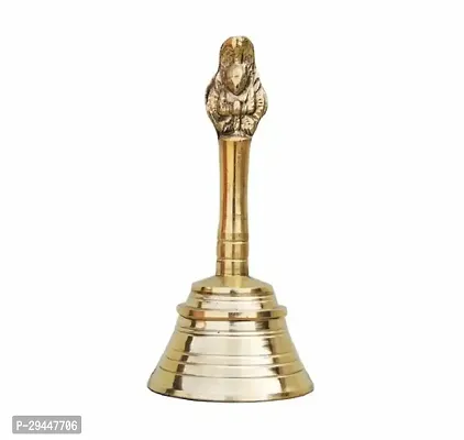 Brass Pooja Bell  for Home Temple Pooja Room Garuda Gold 4 Inch-thumb2