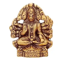 Metal panchmukhi Hanuman ji murti/bajrangwali Idol for Wall Hanging and Gifts Decorative Showpiece-thumb1