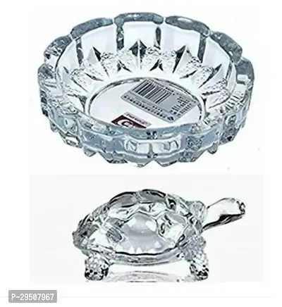 Feng Shui Tortoise On Plate Showpiece for Good Luck Decorative Showpiece-thumb0