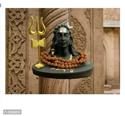 Shiv Statue with Trishul and Mala Decorative Showpiece-thumb0