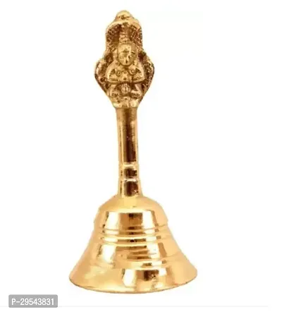 Indian Traditional Musical Hand Held Brass Bel Ghanti for Puja-thumb0