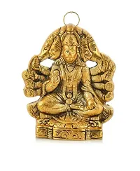 Golden Metal Panchmukhi Hanuman Decorative Religious Showpiece  Figurine for Home-thumb2