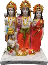 Ram Darbar Murti - Lord Ram Sita Laxman and Hanuman Statue Decorative Religious Showpiece And Figurine for Home-thumb1